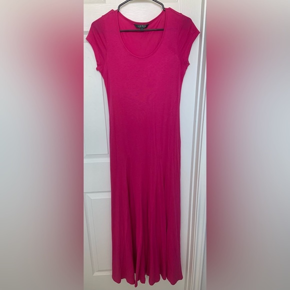 Ralph Lauren Pink Maxi Shortsleeve Dress Women’s SP small Petite - Picture 5 of 11